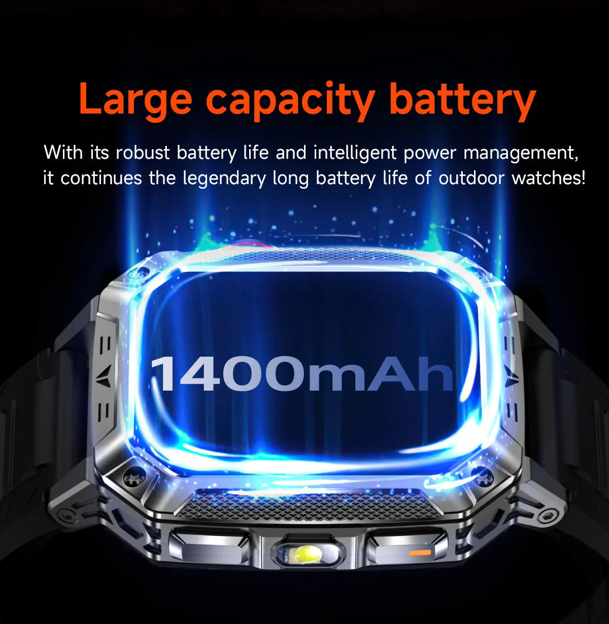 2026 Military outdoor SmartWatch Fitness Clock Men 2.01 inch AMOLED Screen 1400mAh Battery Flashlight Call Waterproof Smart Band Magic Electronics Scc95a8c1aca94eaeb51b390d1b062740p