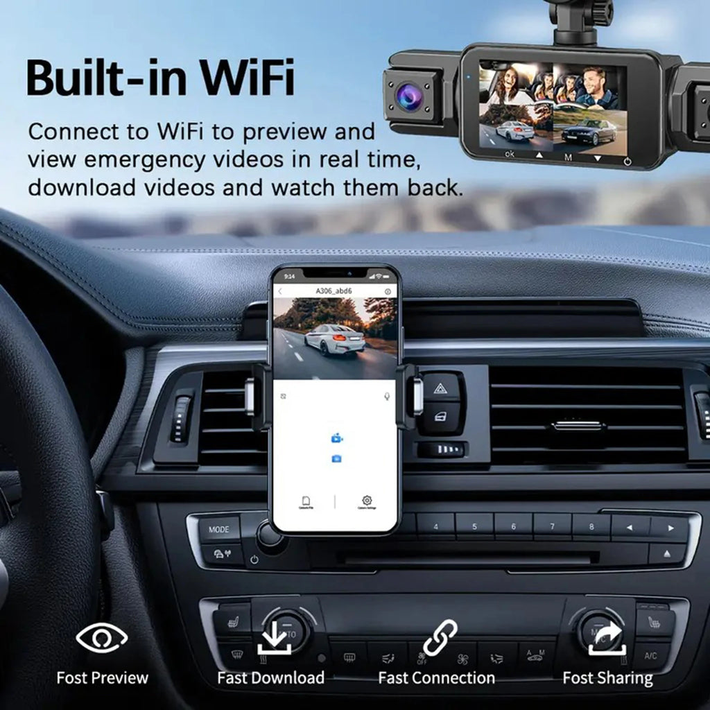 360° dashcam car camera recording wifi wireless webcam way video recorder 1080P 24 Parking 4 Channel Car black box Magic Electronics Sccc976d13cf64f029b7e74ccea3947e2F