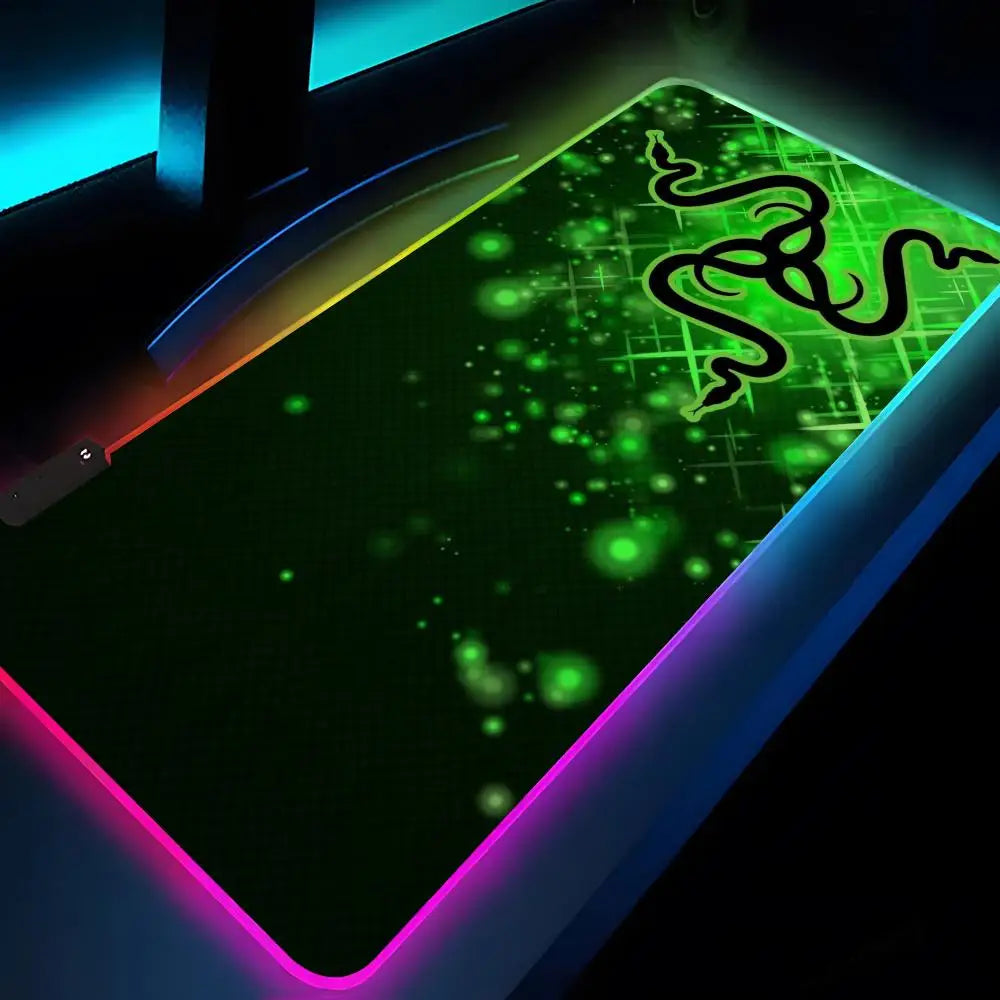 Razer Mouse Pad XXL RGB Gaming Mouse Pad HD Gamer Accessories Large LED Light MousePads PC Carpet With Backlit BLACK-4 Magic Electronics Scd370414a5794aff9a9d74059a37eaa7z BLACK-4