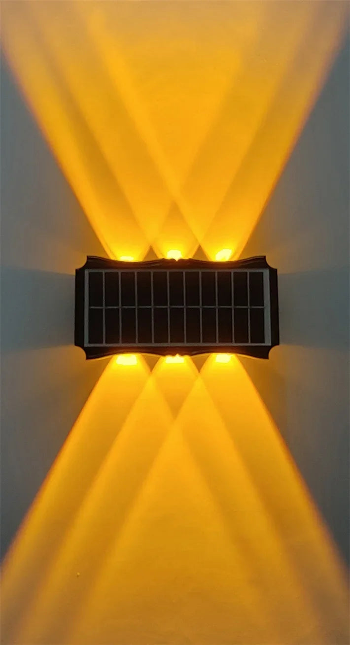 Solar LED Light Wall Lamp Outdoor Waterproof High Brightness Up And Down Luminous Lighting for Outdoor Garden Decoration - Magic Electronics