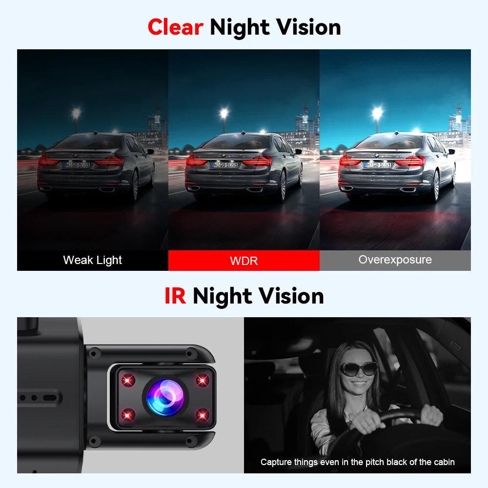  Dashcam for cars 4 Channel Black Box WiFi Driving Camera FHD 1080P Night Vision Loop Recording 24H Parking Mode car accessorie Magic Electronics Scde49fe01b024ed8be3cb46e86ad785en