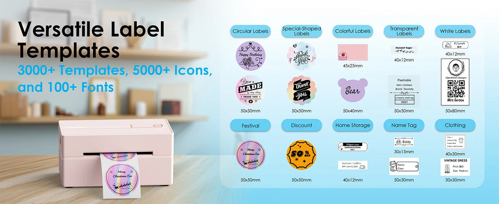 Thermal Label Printer -4x6 Shipping Label Printer for Small Business, Home Use - Compatible with Android, iPhone and Windows - Magic Electronics