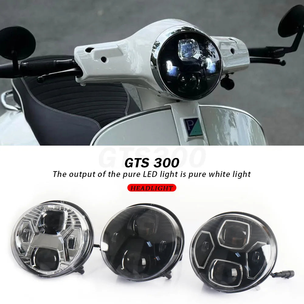 Motorcycle Accessories Front LED Headlight Headlamp Head Light Fairing For Vespa GTS300 gts300 Gts 300 GTS 300 - Magic Electronics