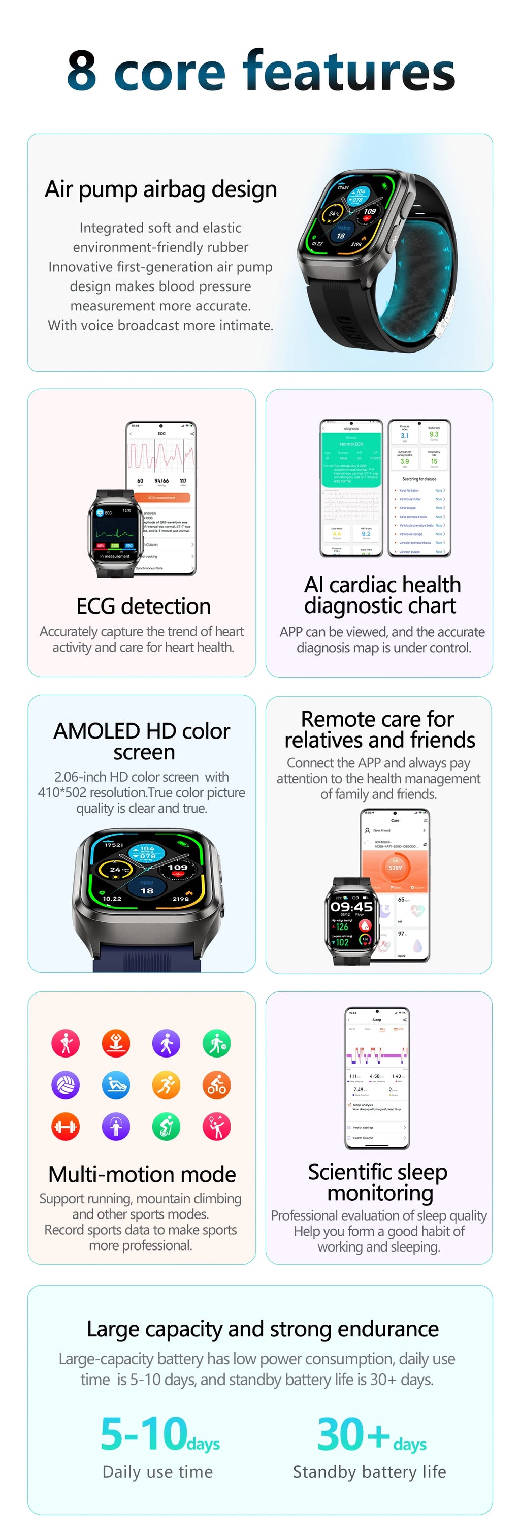 2026 New Upgrade AI Diagnostic Airbag Precise Blood Pressure Health SmartWatch Uric Acid ECG Blood lipids Smartwatch Men Women Magic Electronics Scec6601a82ee49b680ac1da079177b8ee