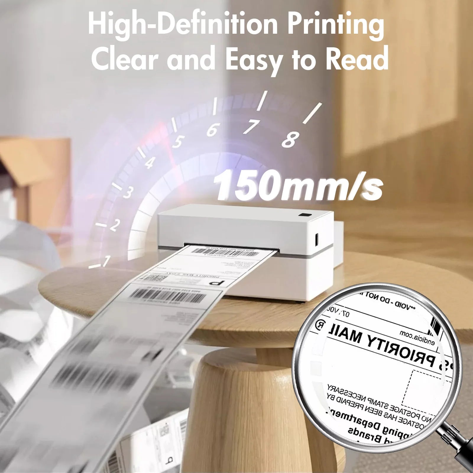 Thermal Label Printer Portable No Ink Required 203DPI 4x6 for Small Business Bluetooth USB High Speed Express Airway Bill Magic Electronics Sceeb36f21c3646eba25082bd6e016262F