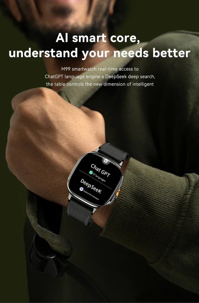 New M99 5G Cellular Version Smartwatch 2.4inch Amoled Larger Screen Android Smart Watch With Rotary Camera Sim Card Slot WIFI - Magic Electronics