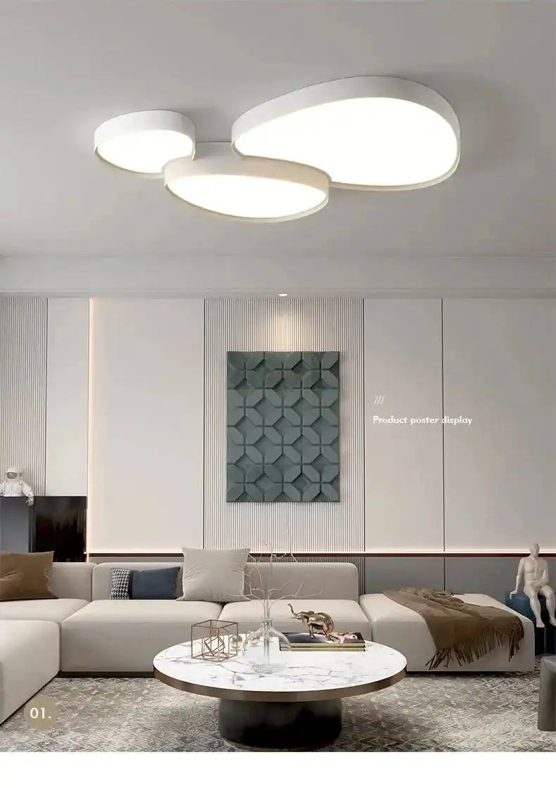 Modern Living Room LED Ceiling Lights Nordic Home Decor Indoor Bedroom Lamp Black White AC 90-260V Ceiling Chandeliers Lighting - Magic Electronics