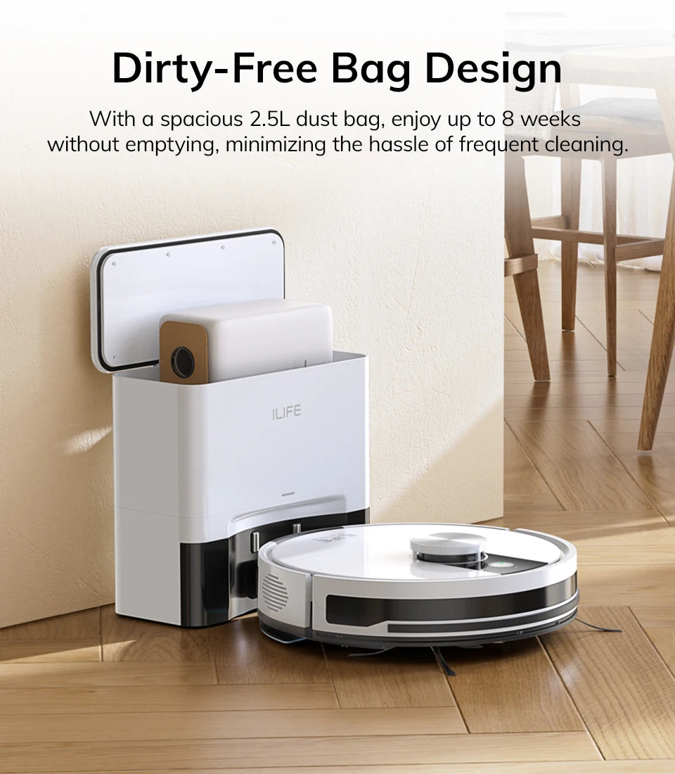 ILIFE A12 Pro Robot Vacuum and Mop Combo,LIDAR Navigation, self collection dust, 3000Pa suction, app/remote control Magic Electronics Scf355fc5f7c5440f8f6c0fa6dead855bs