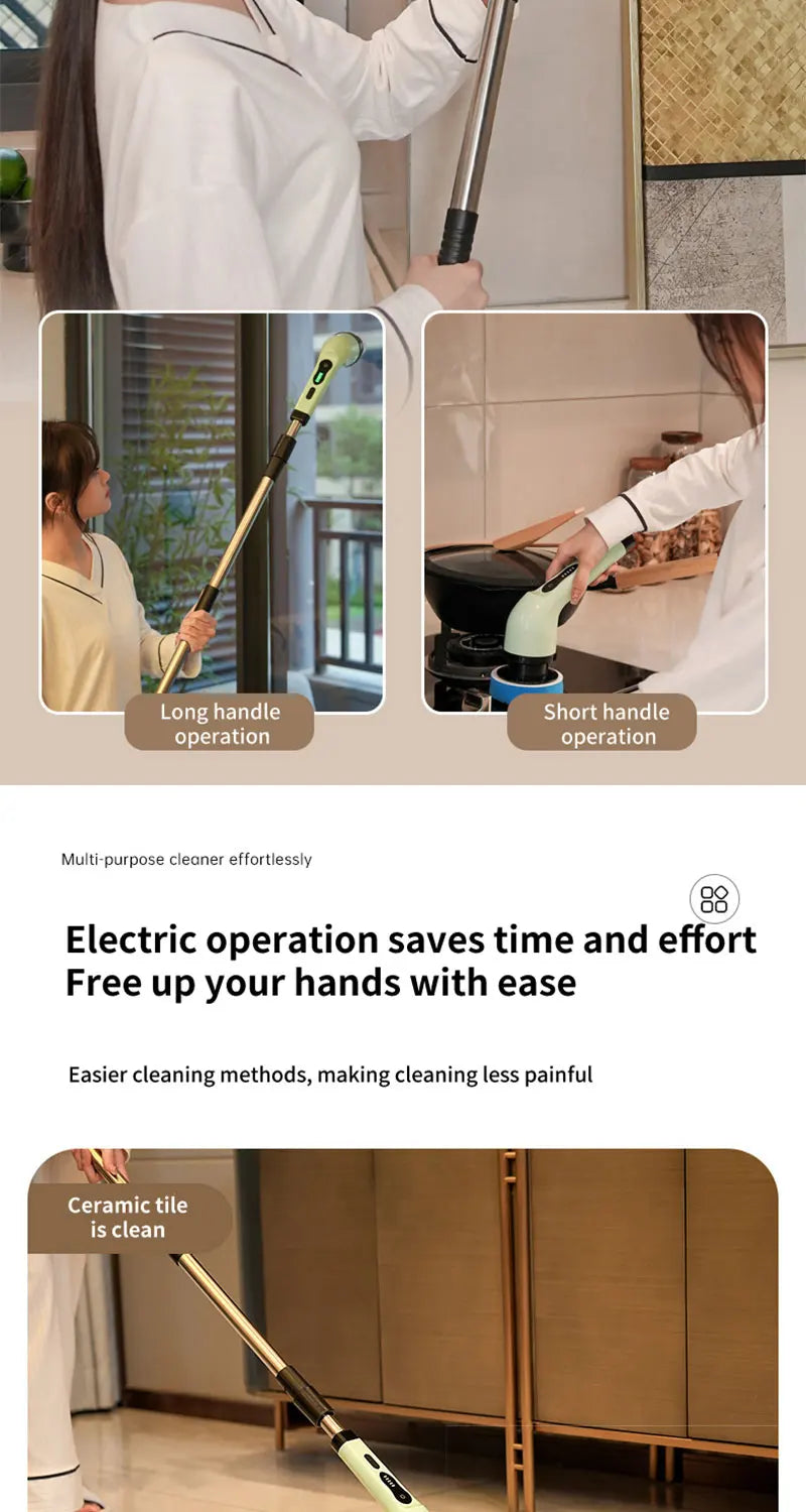 Electric Bathroom Cleaning Brush 9-in-1 Wireless Household Rotation Cleaning Brush for Bathroom Kitchen Toilet Cleaning Scrubber Magic Electronics Scf42429ef3f4473d9a6afa1db4f4f309T