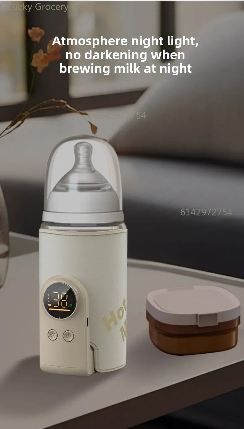USB Multifunctional High-capacity Baby Feeding Bottle Smart Temperature Control Warmer Screen Newborn Baby Bottle Warmer Sleeve Magic Electronics Scf4657532cc64d24a6991f6eefab46f7u