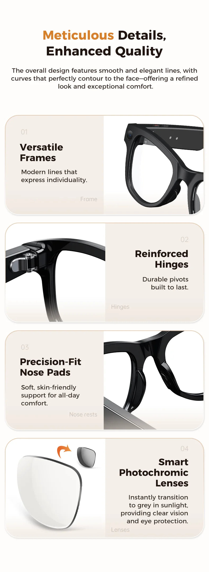 AI Smart Glasses with Camera 1200P M02 Ultra ChatGPT Voice Control 32GB Real-time Translation 3600mAh Charging Case Sunglasses Magic Electronics Sd1b949263e604f09bcdf1c9d6d5e7e35d