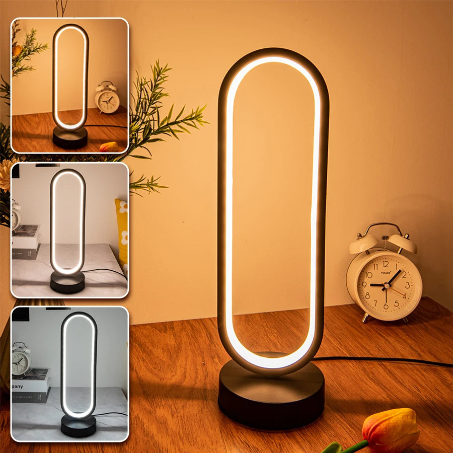 Creative Spiral LED Night Light 3 Colors Dimmable Desk Lamp Reading Light for Living Room Office Desk Bedroom Bedside Decor - Magic Electronics
