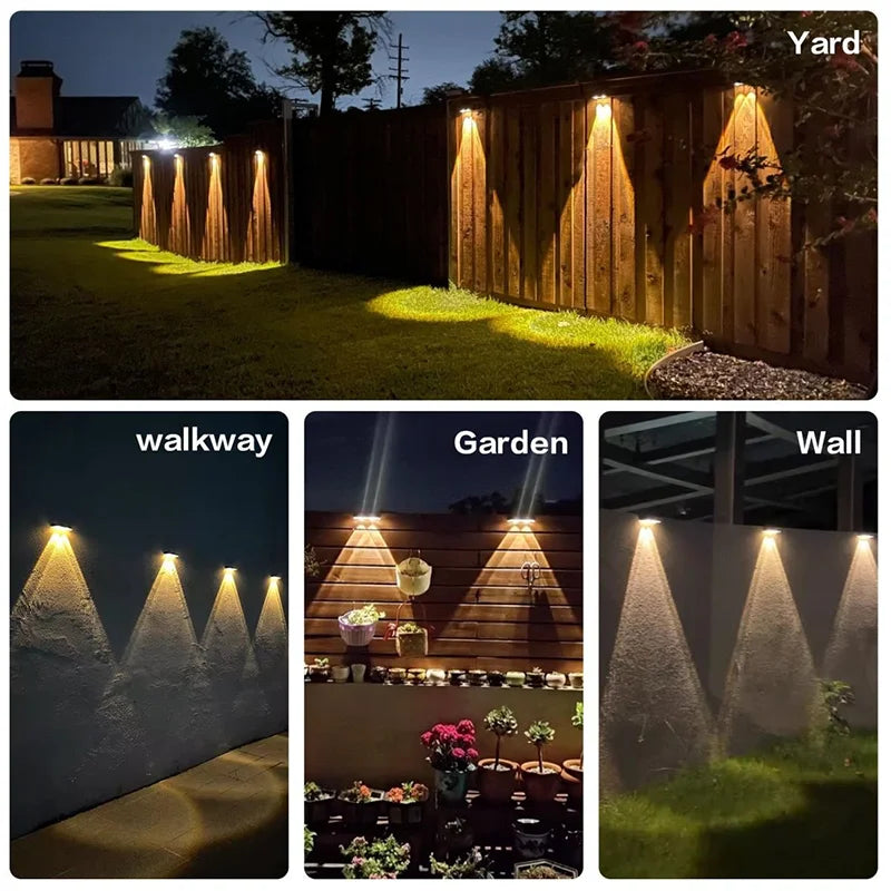 Solar LED Light Outdoor Waterproof Garden Decor Solar Powered Lamp Super Bright Villa Door Number Balcony Sunlight Wall Lighting - Magic Electronics