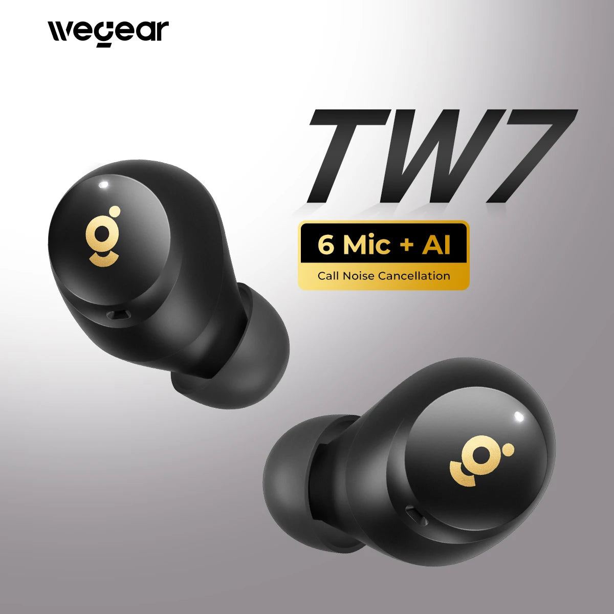 wegear Wireless Earbuds Bluetooth 5.4 in Ear Hybrid Active Noise Cancelling Earbuds with 6 Built-in Microphones 32H Playtime - Magic Electronics