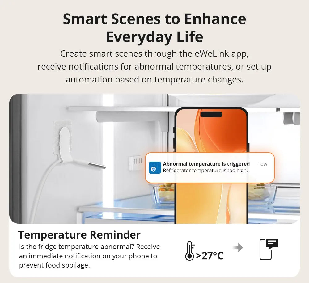 SONOFF SNZB-02LD Zigbee Smart Thermometer With Probe IP65 Waterproof Smart Zigbee Temperature Sensor For water tanks, Aquariums Magic Electronics Sd498ca52431d40f69909ced3c6710163E