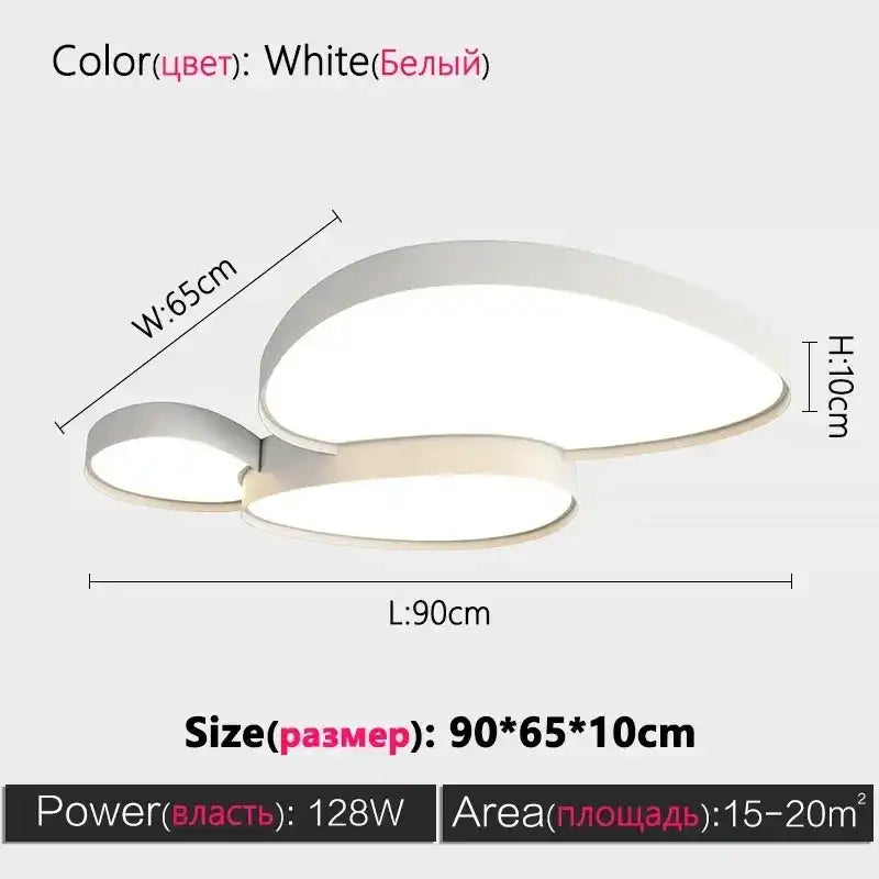 Modern Living Room LED Ceiling Lights Nordic Home Decor Indoor Bedroom Lamp Black White AC 90-260V Ceiling Chandeliers Lighting - Magic Electronics