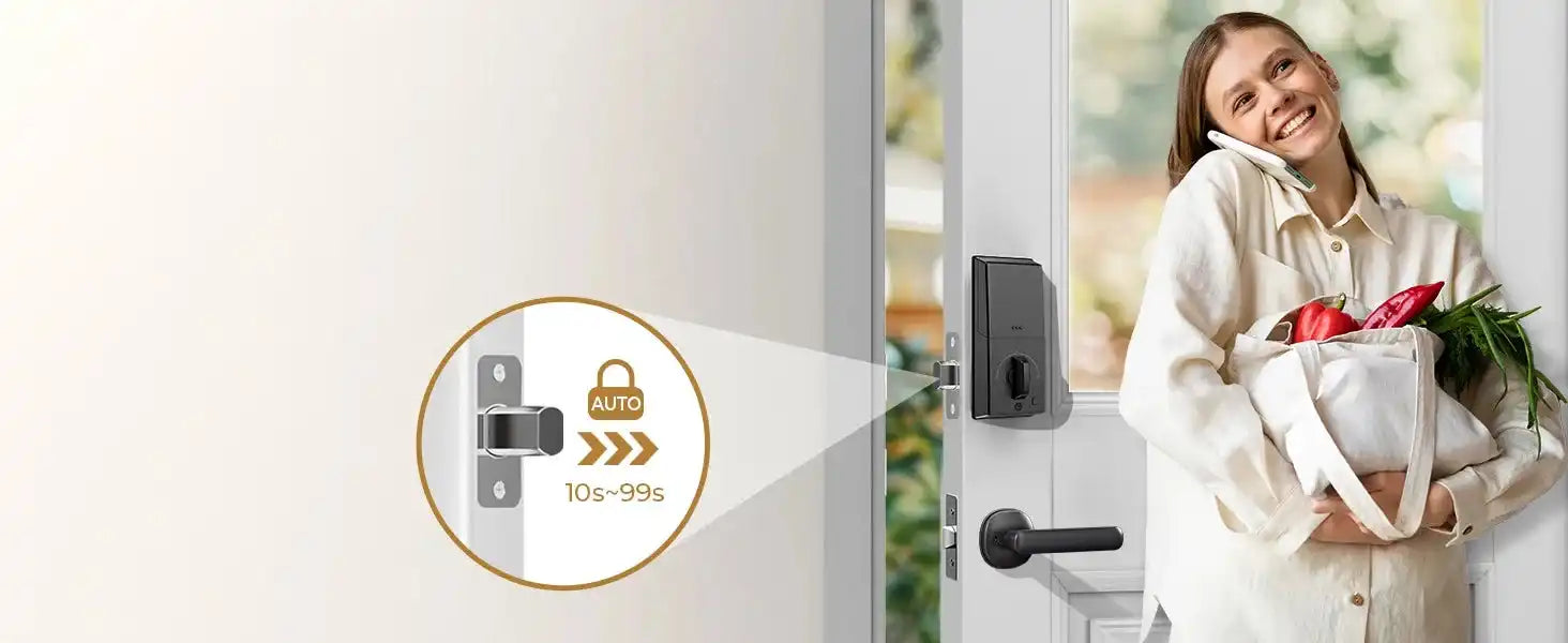 ARPHA Smart Lock D289H Smart WiFi Keyless Door Lock with Camera 5 in 1 Camera Fingerprint Entry App-Controlled Auto-Lock System - Magic Electronics