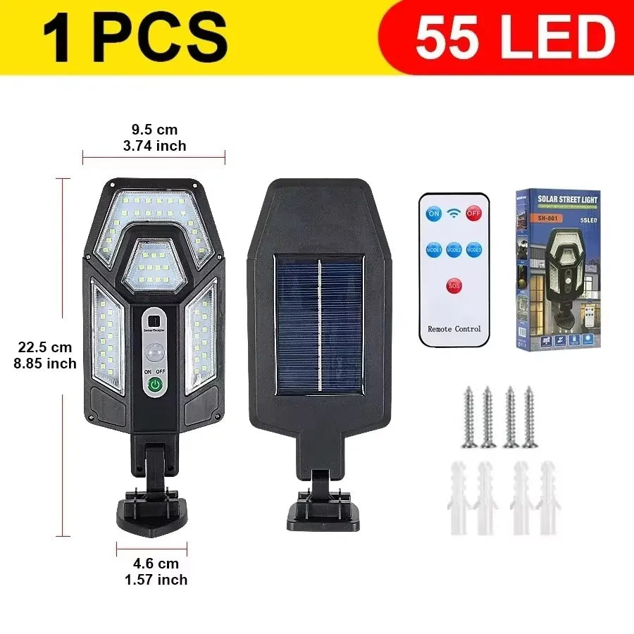 Newest Solar LED Light 300000LM Outdoor Solar Lamp Of Motion Sensor 4 Mode Waterproof IP65 Solar Garden Light Street Yard Lanter 55LED Magic Electronics Sd5384fc3843744b48208e3214ba8d0e1S 55LED