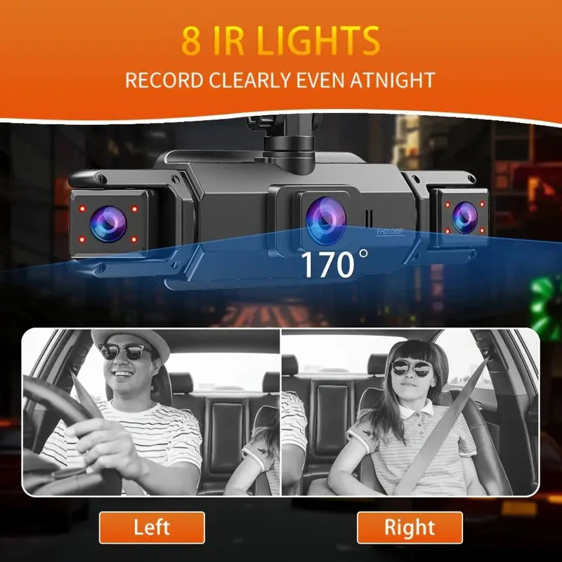 Dash Cam 4Channel 360° Car Camera Black Box 128G Front Left Right Rear View Car DVR Video Recorder G-Sensor 24H Parking Monitor Magic Electronics Sd5840b2dea2742558f2e9fc961b0a400x