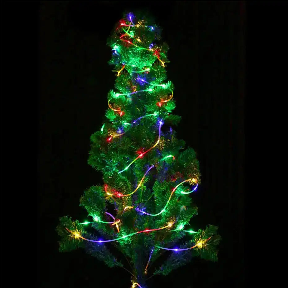 Solar String Lights Outdoor Waterproof LED Strip Rope Tube Lamp Christmas Fairy Garland String Lights for Garden Tree Yard Fence - Magic Electronics