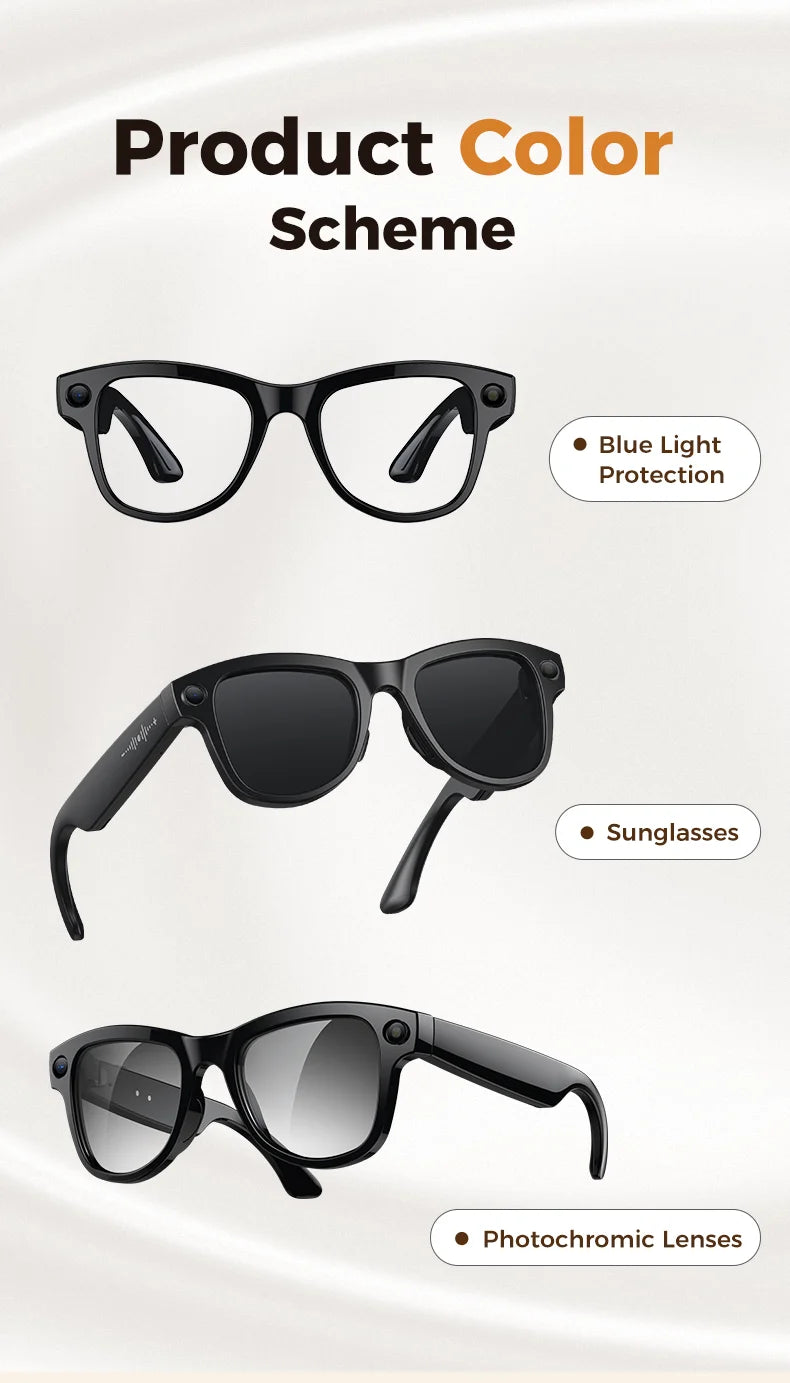 AI Smart Glasses with Camera 1200P M02 Ultra ChatGPT Voice Control 32GB Real-time Translation 3600mAh Charging Case Sunglasses Magic Electronics Sd687e8a0039c44b3a102e251e6d1e923s