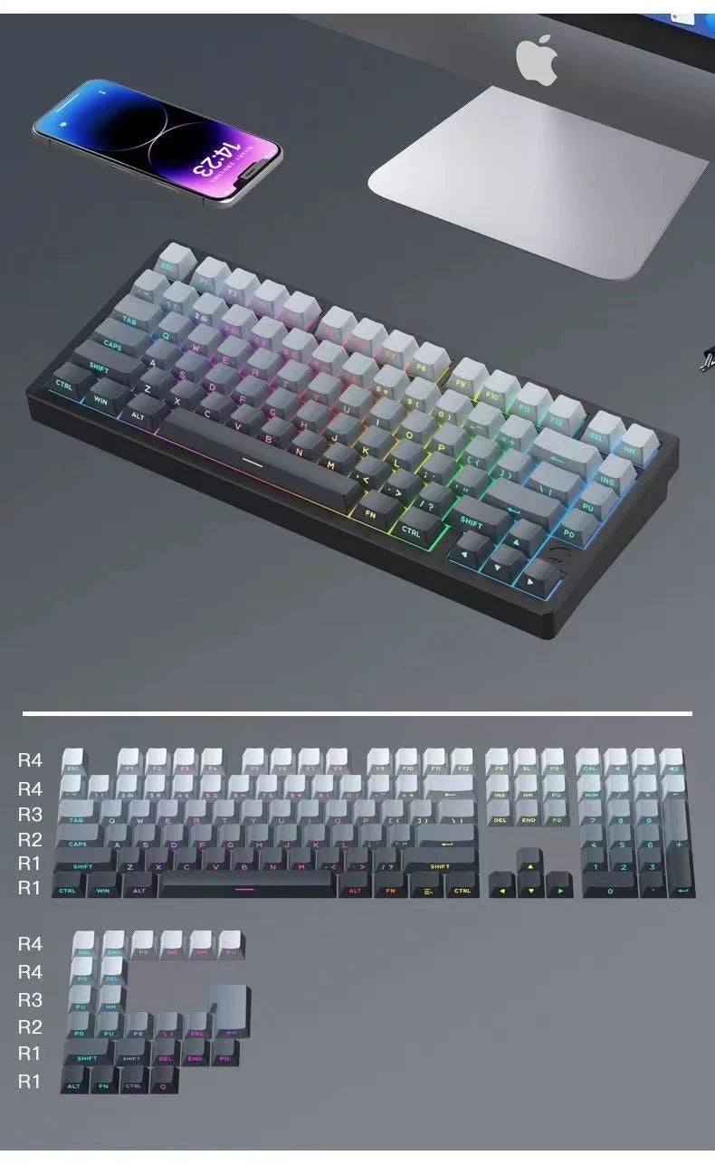 aula f75 keycaps keycap set for mechanical keyboard key caps кейкапы 68/75/81/87/98 purple blue pink Magic Electronics Sd71a1dcc3b6b42bdbb569fba651d1727w