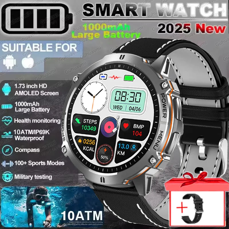 2025 Original TANK X3 Ultra 1000mAh Battery Smart Watch Men GPS Outdoor Sports Fitness Smartwatch 10ATM Waterproof Swim Watches Starlight Leather Original Box Magic Electronics Sd72c51f057b046b39ca395acaa53875ak Starlight Leather Original Box