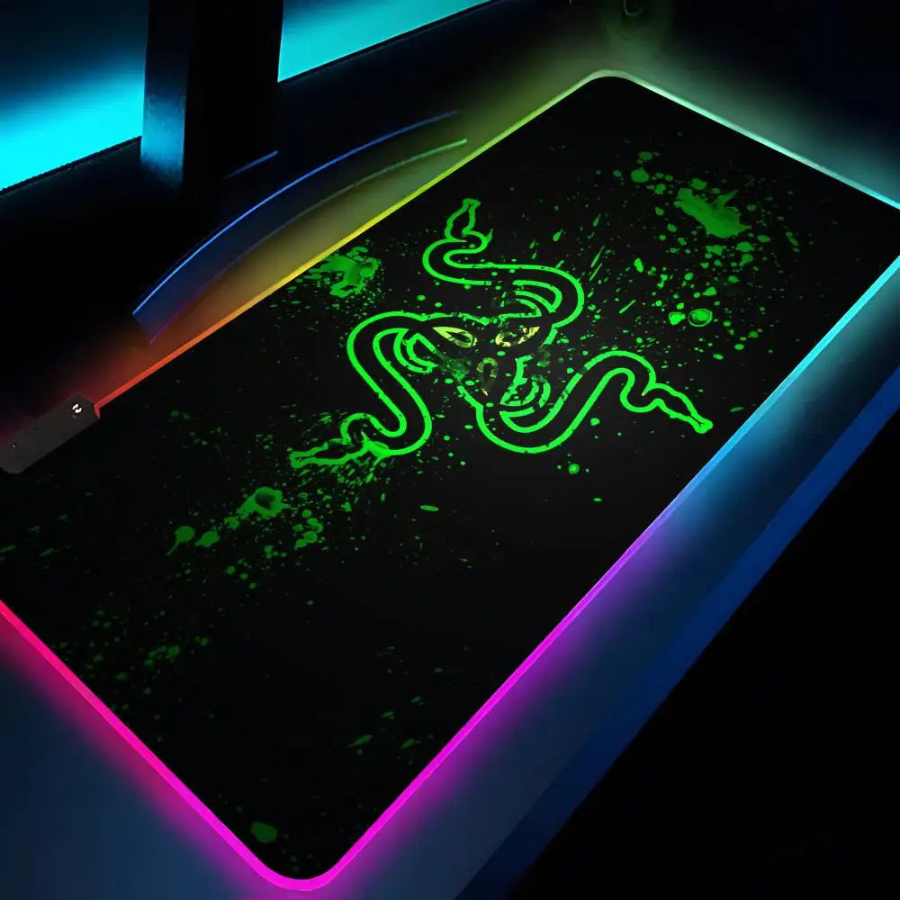 Razer Mouse Pad XXL RGB Gaming Mouse Pad HD Gamer Accessories Large LED Light MousePads PC Carpet With Backlit BLACK-6 Magic Electronics Sd78c46121b89496bbfb655de2fe496310 BLACK-6