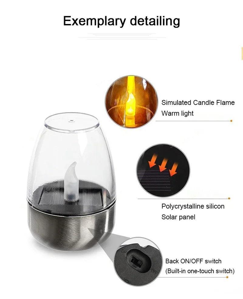 LED Solar Candles Light Flameless Rechargeable Night Light For Wedding Party Garden Decor Outdoor Waterproof Solar Candles Lamp Magic Electronics Sd7b3890e1d0548fa9f2243455f414ed0Y