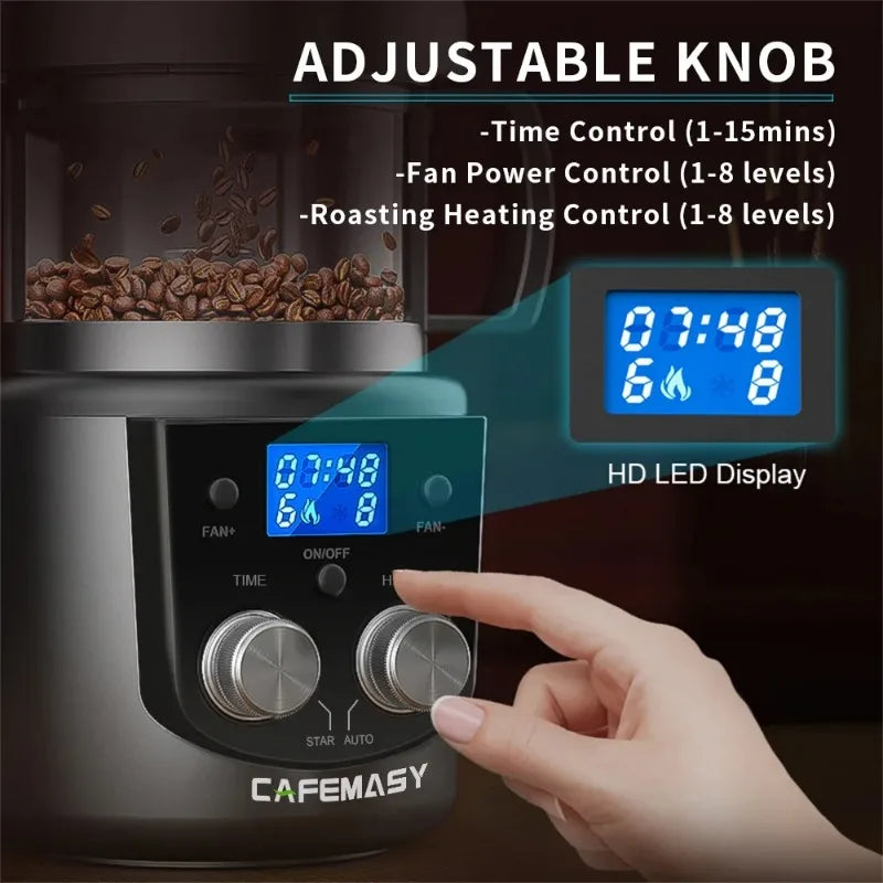 CAFEMASY 80-100g Home Coffee Roaster Electric Mini No Smoke Coffee Beans Baking Roasting Machine 110-240V Coffee Bean Roaster Magic Electronics Sd90ac2f00c504909a35c354087f908e5T