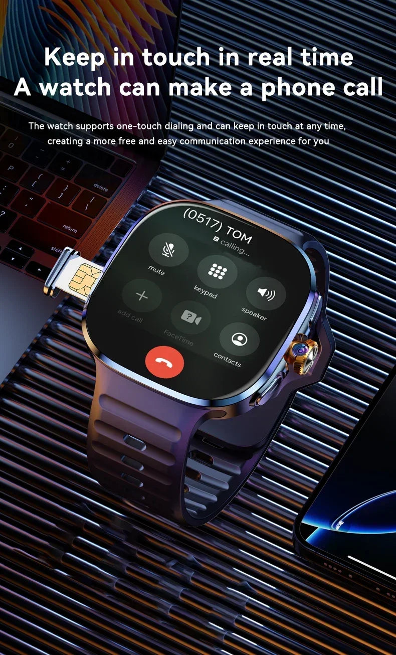 New M99 5G Cellular Version Smartwatch 2.4inch Amoled Larger Screen Android Smart Watch With Rotary Camera Sim Card Slot WIFI - Magic Electronics