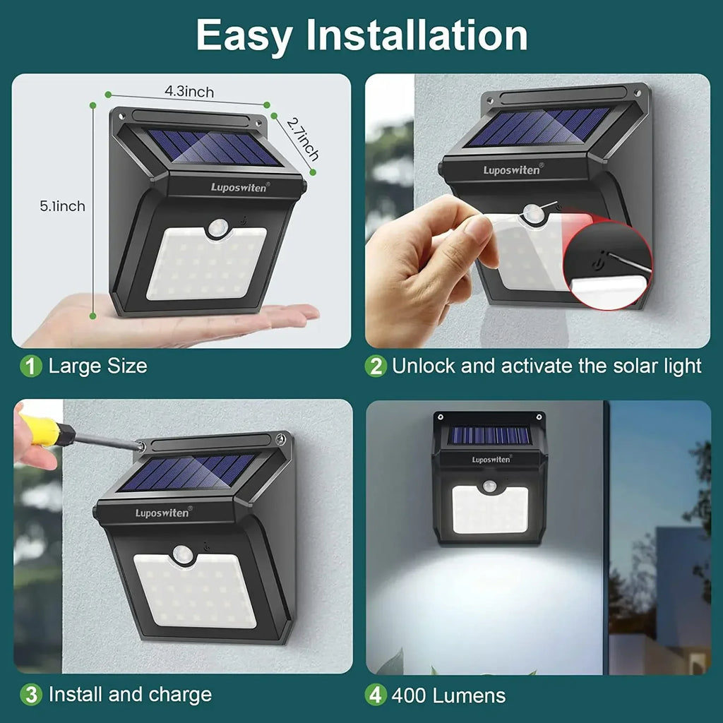 Solar Light Motion Sensor Wall Light 30 LED Outdoor Solar Lamp Waterproof Solar Powered Sunlight Street Lamp Garden Decor Magic Electronics Sd9f1464985c140cbb4bc084755d601bfn