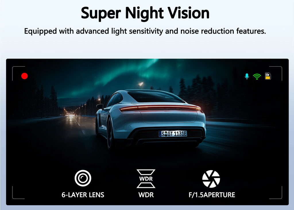 Dash Cam for cars 4K UHD Recording Front Rear Car Camera HDR Night Vision Recorder Built in Wi-Fi 24H Parking Mode APP Monitor Magic Electronics Sdb2df10f75b54bf9903901fed5611715n