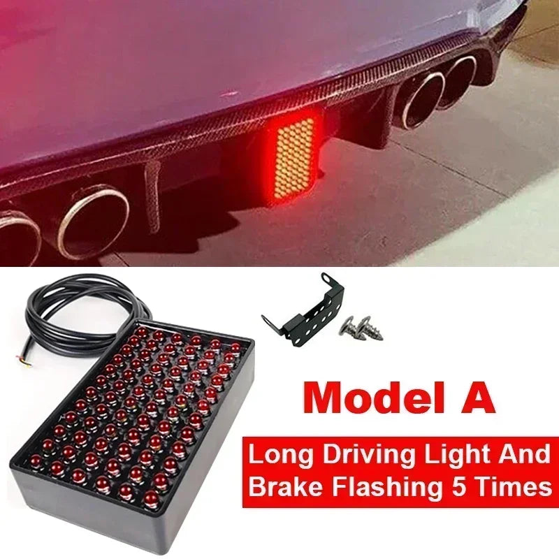 F1 Brake Light Rear Automotive Tail 3rd Stop Lamp Red Formula 1 Rear Fog Light with Flashing Warning Signal for SUV Motorcycle - Magic Electronics