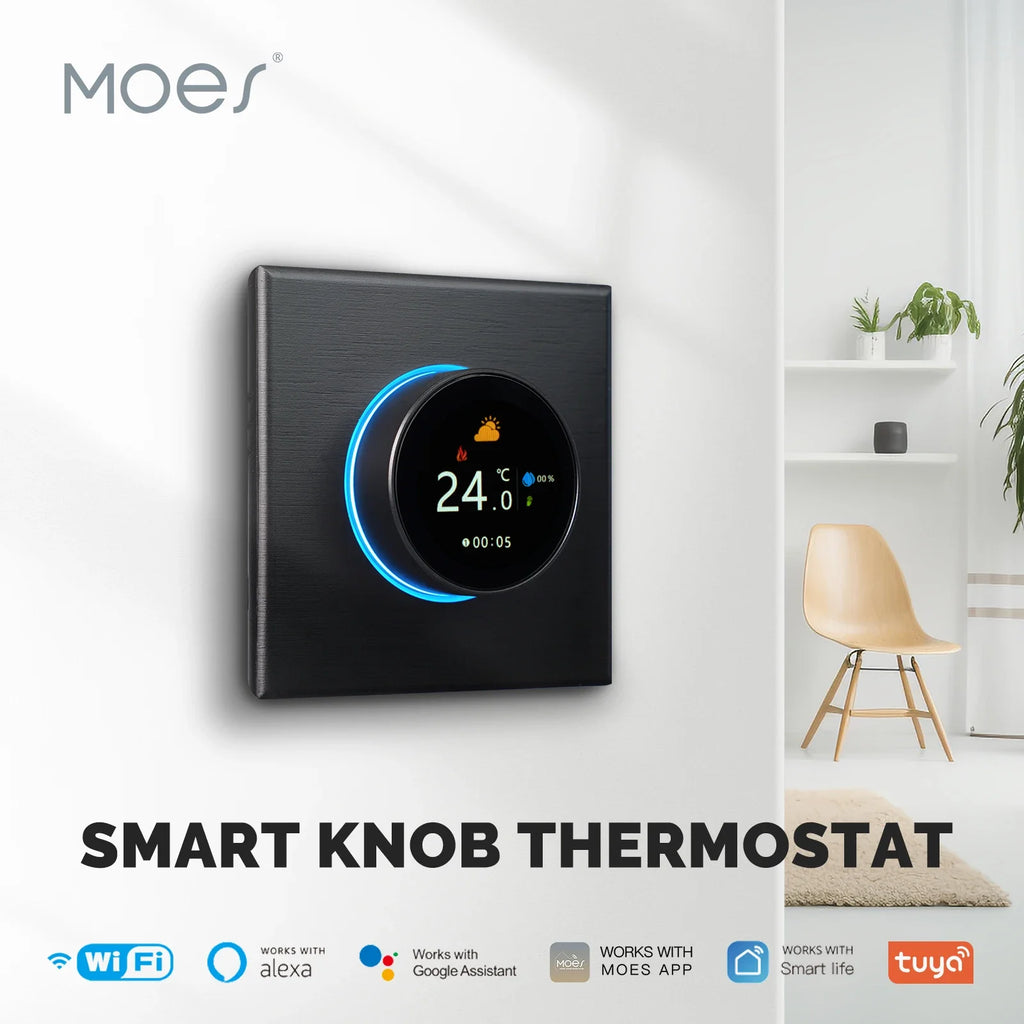 WiFi Smart Home Heating Knob Thermostat Temperature Controller For Water Gas Boiler Electric Heating Works with Alexa GoogleHome - Magic Electronics