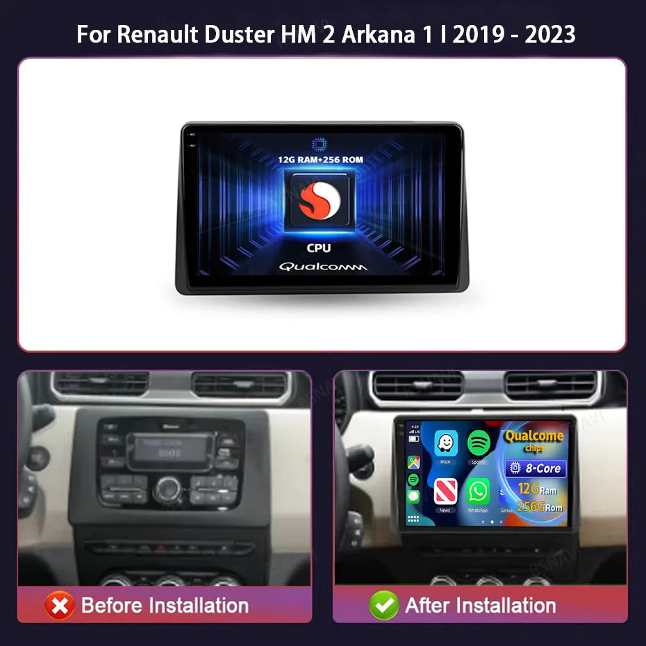 Android 15 Carplay Auto For Renault Duster HM 2 2020 - 2023 Arkana 1 I 2019 - 2023 Car Radio Navigation Video Player 2Din Stereo Magic Electronics Sdc6dc508129944e8b602e012caaf70e7H