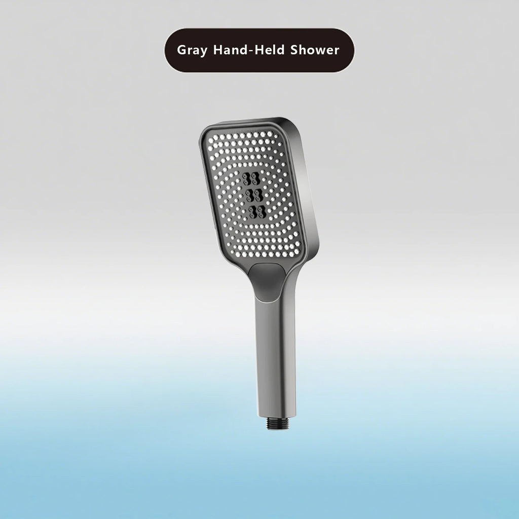 Large Flow High Pressure Shower Head Spray Bathroom Rain Shower Silicone Water-saving Nozzle Pressurization Handheld Accessories Gray Handheld Magic Electronics Sdc81a41651d946b8b3cbc757e8f399c0n Gray Handheld