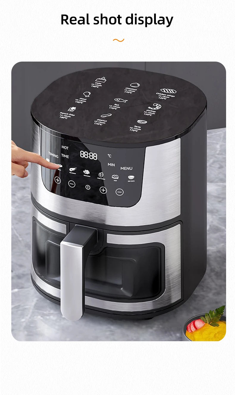 DIVEDEER 7L Household Visual Air Fryer - Large Capacity, Multifunctional, Stainless Steel Design for Home Use (Freidora Aire) Magic Electronics Sdcfcd5ecbd414815aa821b2d94069721T