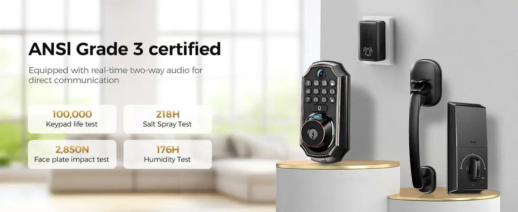 ARPHA Smart Lock D289H Smart WiFi Keyless Door Lock with Camera 5 in 1 Camera Fingerprint Entry App-Controlled Auto-Lock System - Magic Electronics
