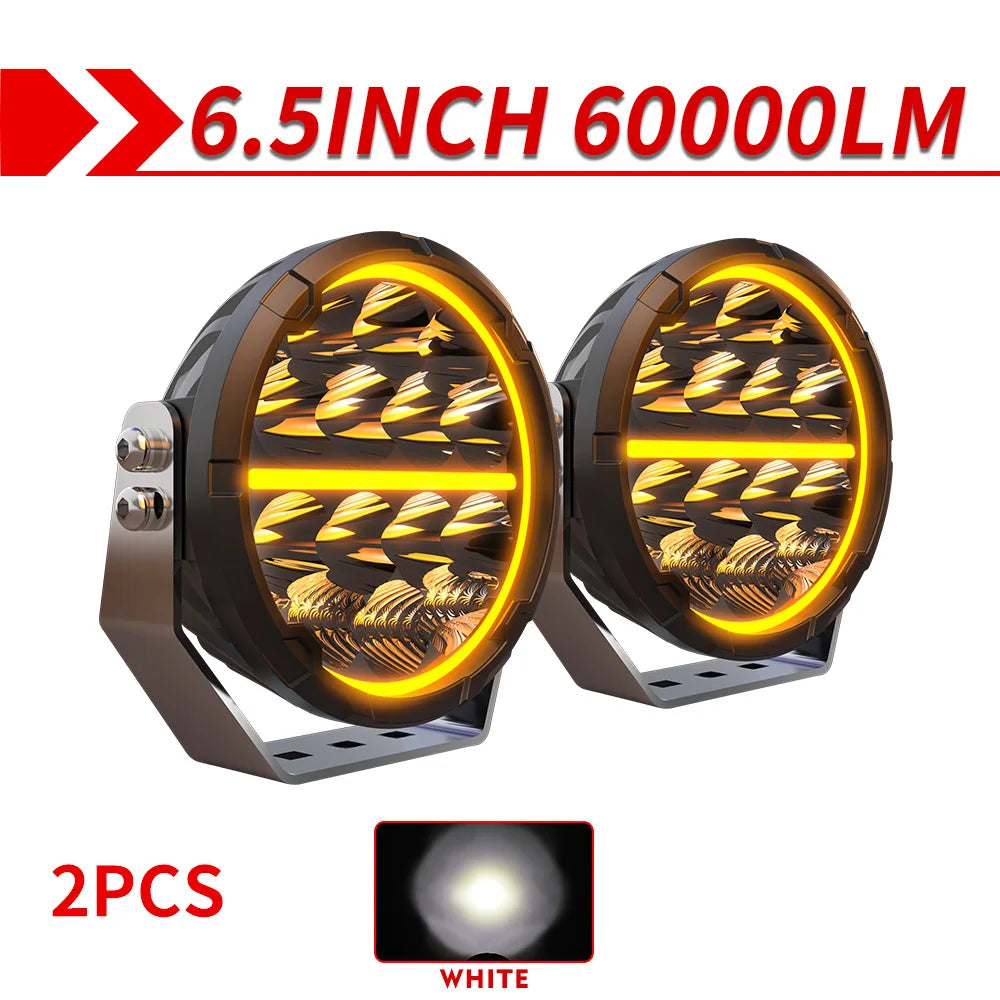 CO LIGHT Round LED Offroad Lights 7 Inch Spot Driving Light Pods with DRL Super Bright Off Road Ditch Work Light Bar for SUV 2PC 6.5inch Light Magic Electronics Sdee587c7a190401bb540f1f33101f2fa3 2PC 6.5inch Light