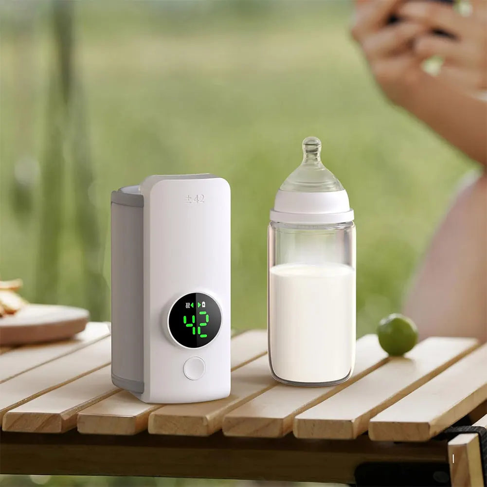 Portable Bottle Warmer Rechargeable Cordless Milk Warmer with Temperature Control Baby Bottle Warmer for Traveling Camping Home Magic Electronics Se01bef5c9a194491bc949f0f376891525