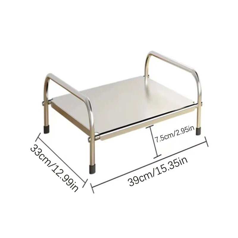 〔W〕Kitchen Stainless Steel Induction Cooker Rack Floor Mounted Multifunctional Shelf Gas Stove Support Kitchen Accessories - Magic Electronics