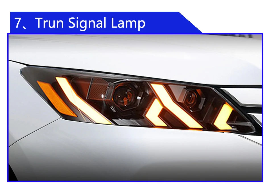 Car Headlight Assembly For Honda Accord 9th 2013-2015 Upgrade LED Lamborghini Style Projector Lens Car Tool Accessories - Magic Electronics