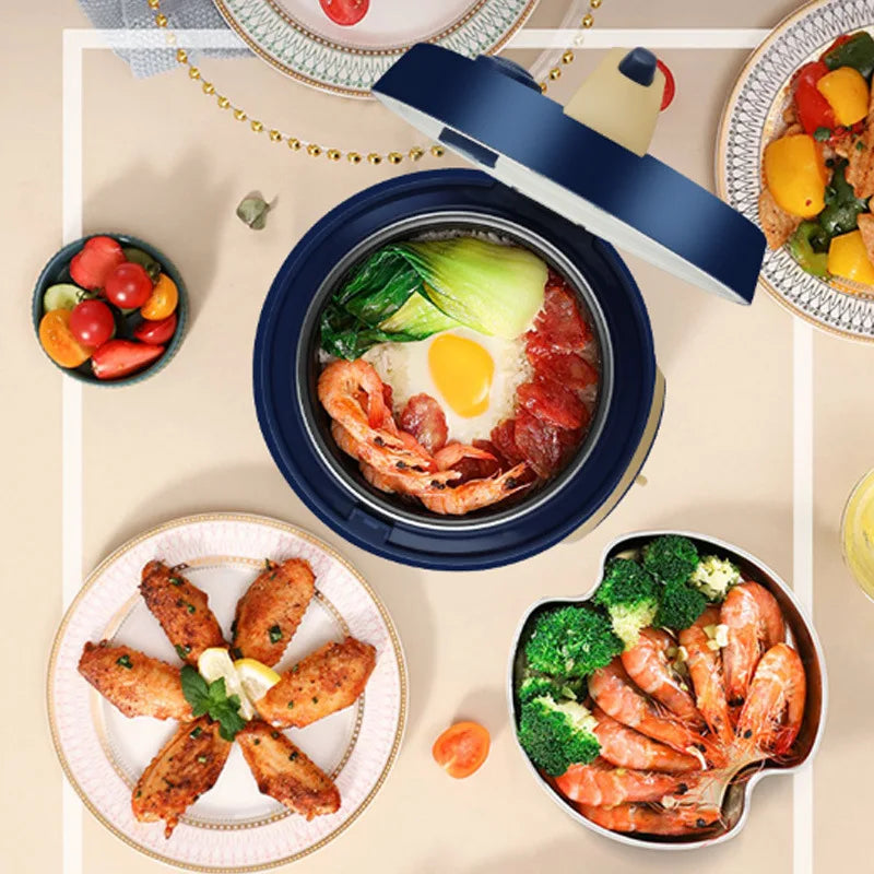 2 IN 1 1.8L Small Rice Cooker Multi-function Stew Pot Household Non-stick Inner Pot Electric Cooking Pot with Steamer Magic Electronics Se1a332c2e741482c8797de387e6d601eR