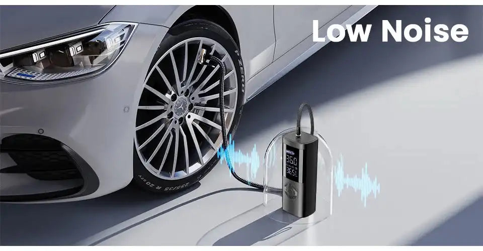 Cordless Car Tire Inflator Portable Air Compressor, 150 PSI Air Pump with Pressure Gauge, for Bicycle Bikes Motorcycles Balls - Magic Electronics