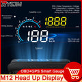 M12 HUD Windshield Projector OBD+GPS Universal Head Up Display Car Speedometer Water temp RPM Voltage Security Automatic Alarm Default Title Magic Electronics Se3233fe589394415b305ae57a12c2ad8K Default Title