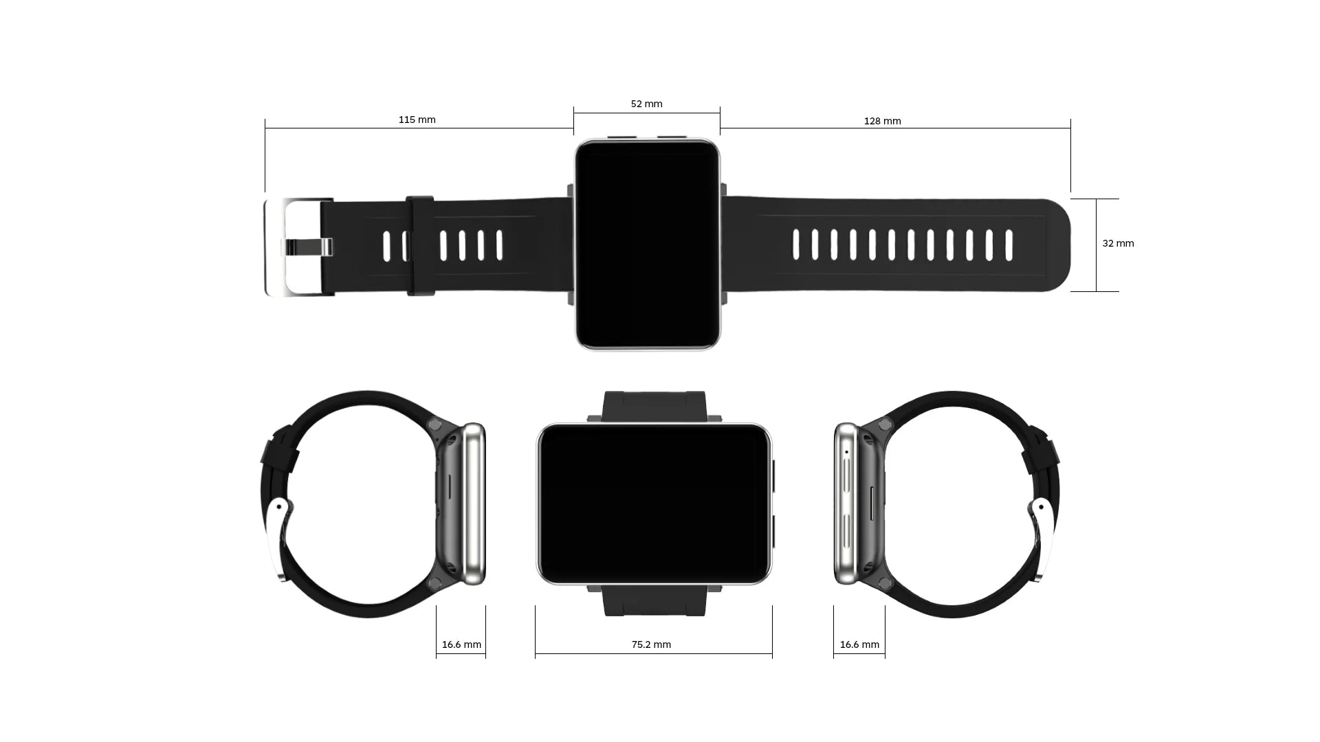 DM100 4G LTE 2.86" Android Smart Watch Android 7.1 OS Phone Watch 32 ROM 5MP Camera 480*640 Screen 2700mah Battery Smartwatch Magic Electronics Se3861e1a66184b0c9aaae59fb8c16792w
