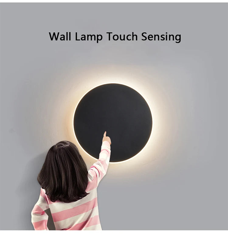 LED Wall Light With Touch Switch Bedroom Bedside Wall Lamp Indoor Stair Lighting Lamp Fixture Iron And Acrylic Materials 12W Magic Electronics Se3a80349773243cca93a87078ed0a6133
