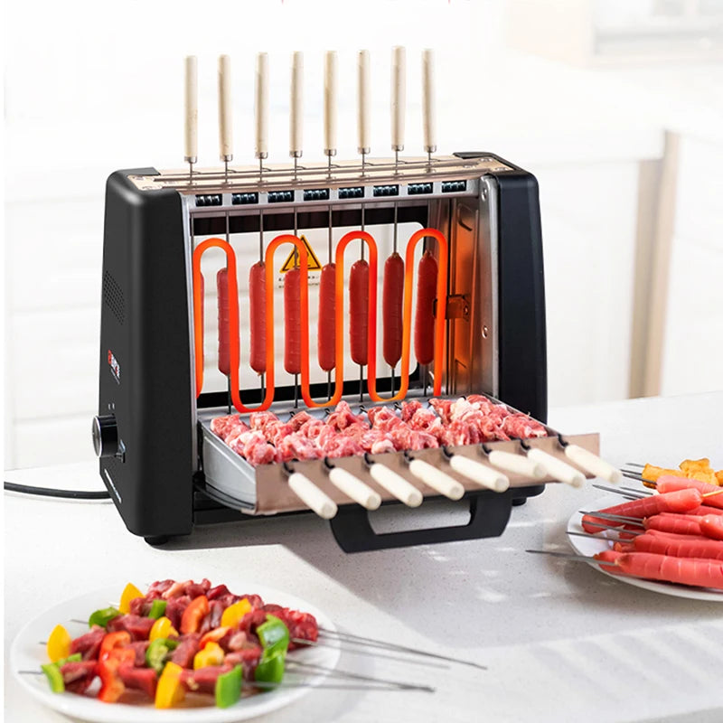 Barbecue Grill Household Automatic Rotating Skewers Machine Smokeless Rotary Electric Grill 220V/1200W Barbecue Grill Magic Electronics Se41c55a327f34039bfc0e083984b9a55Y