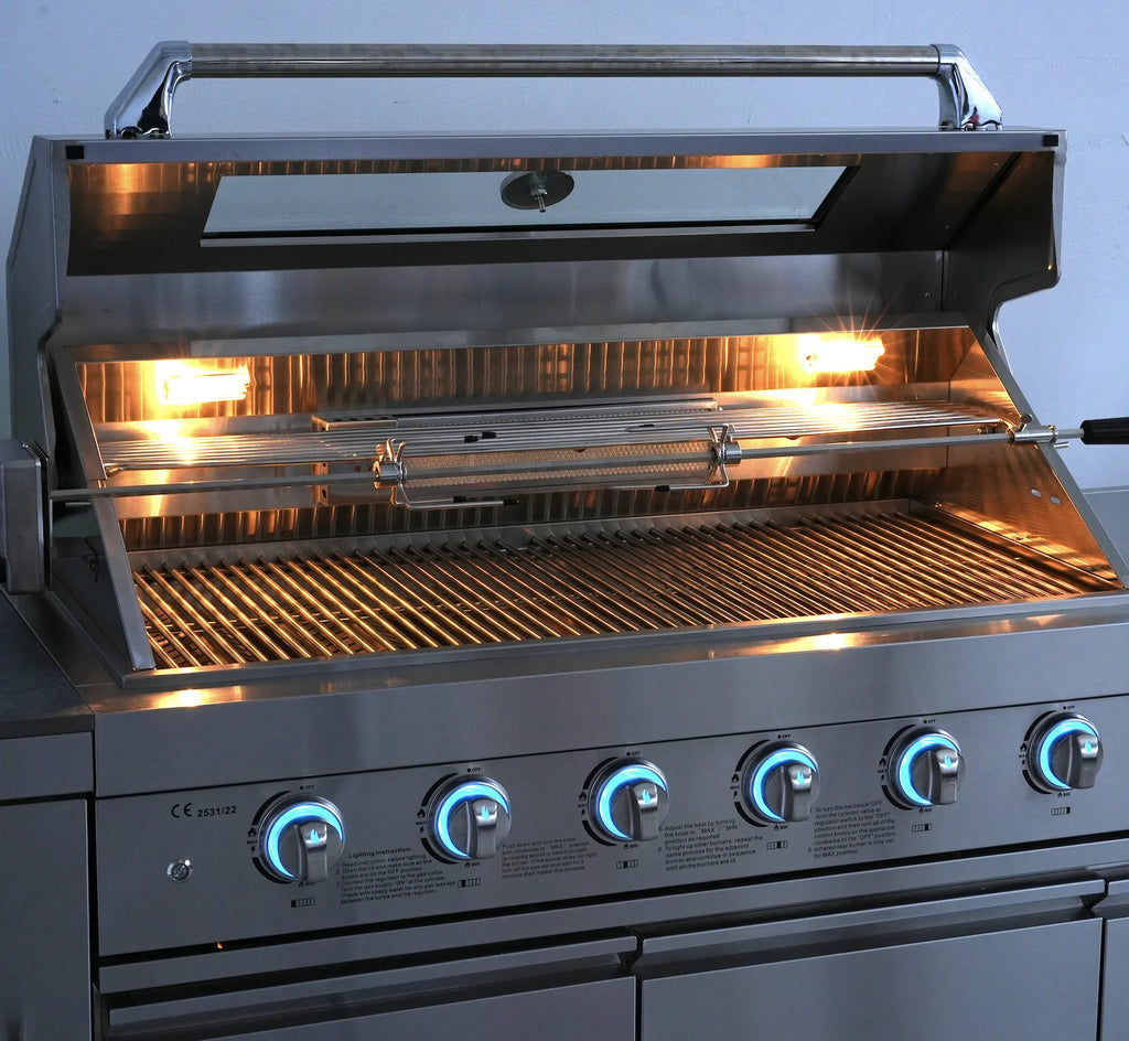 A Full Kitchen Suite Including Grill Cooktop Sink And Fridge With Waterproof Custom Outdoor Stainless Steel Cabinet For Backyard - Magic Electronics
